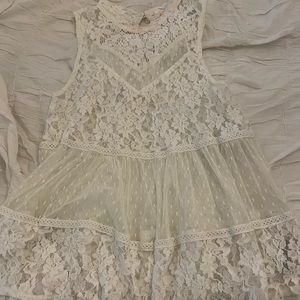 cream lace top